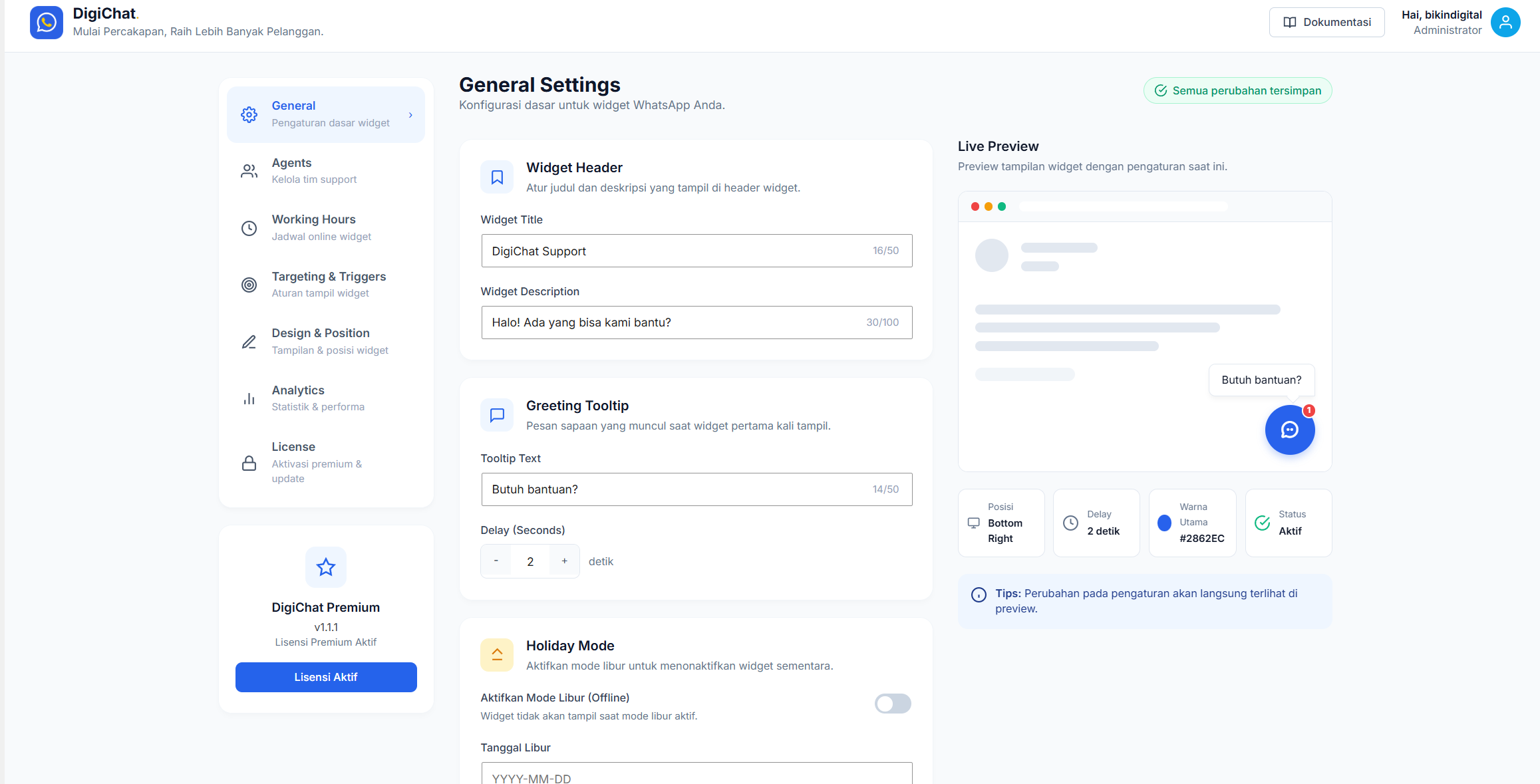 DigiChat screenshot