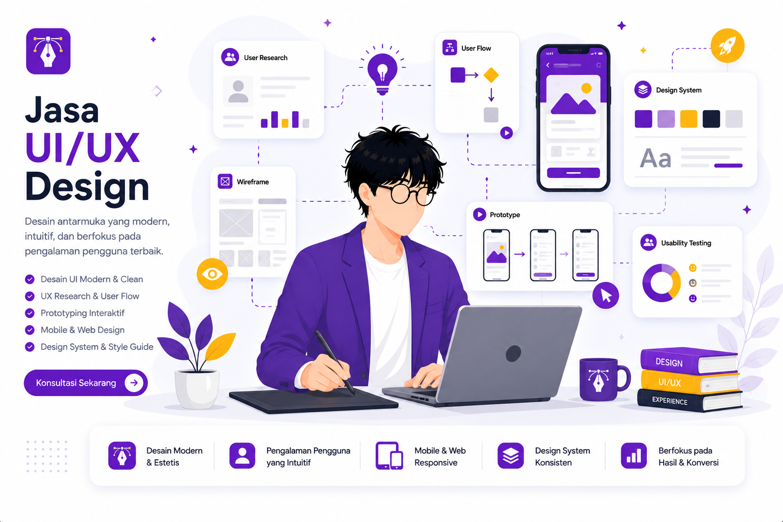 Ilustrasi Jasa UI/UX Design